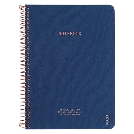 Kozo Premium Notebook A5 navy 100 pcs 80g. (A5) (320106)