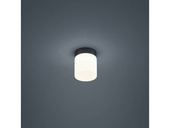 Plafondlamp Keto, zwart, Badkamer, Glas, Modern, Plafondlamp badkamer