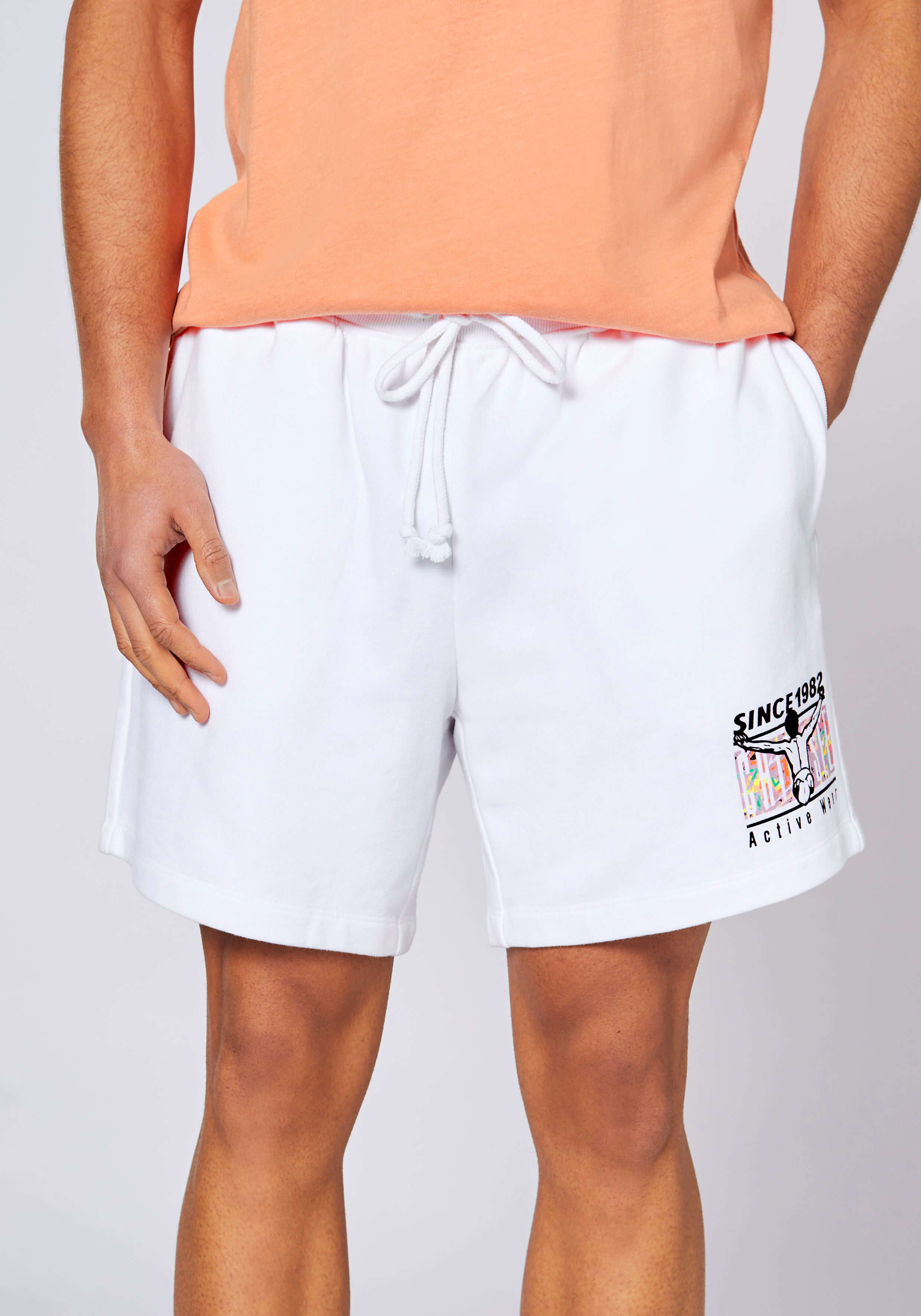 Jogginghose CHIEMSEE, Herren, Gr. L (52/54), Normalgrößen, weiß, 80% Baumwolle, 20% Polyester, Hosen Jogginghose