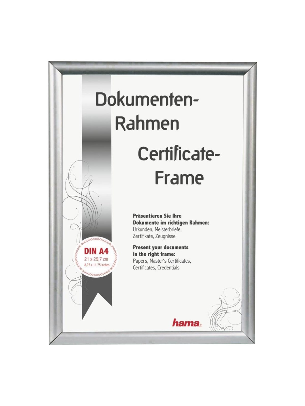 Hama "Madrid" Plastic Frame silver 21 x 29.7 cm DIN A4