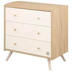 Sauthon, Komplett-Babyzimmer, Babyzimmer-Set für zwei Personen – Kinderbett 120 x 60 cm + Kommode mit 3 Schubladen – Access (Wickelkommode)