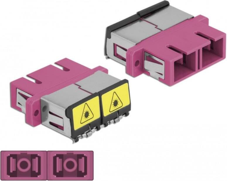 Delock Optische koppeling SC Duplex naar SC Duplex, multimode OM4, paars