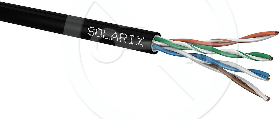 Solarix CAT5e UTP PE Buitennetwerkkabel met gel, 305 meter