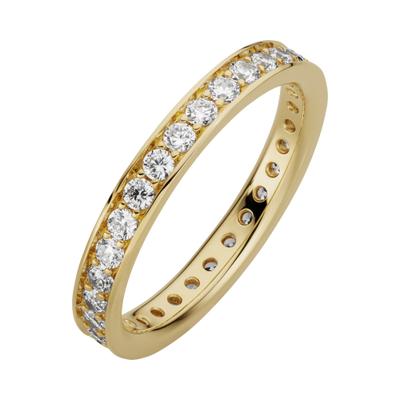 Fingerring OROLINO "333/- Gelbgold glanz synth. Zirkonia" Gr. 50, gelb, Fingerringe, Damen, 050 (15,9), Gold, Fingerring