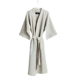 Bademantel Waffle gestreift, Beige