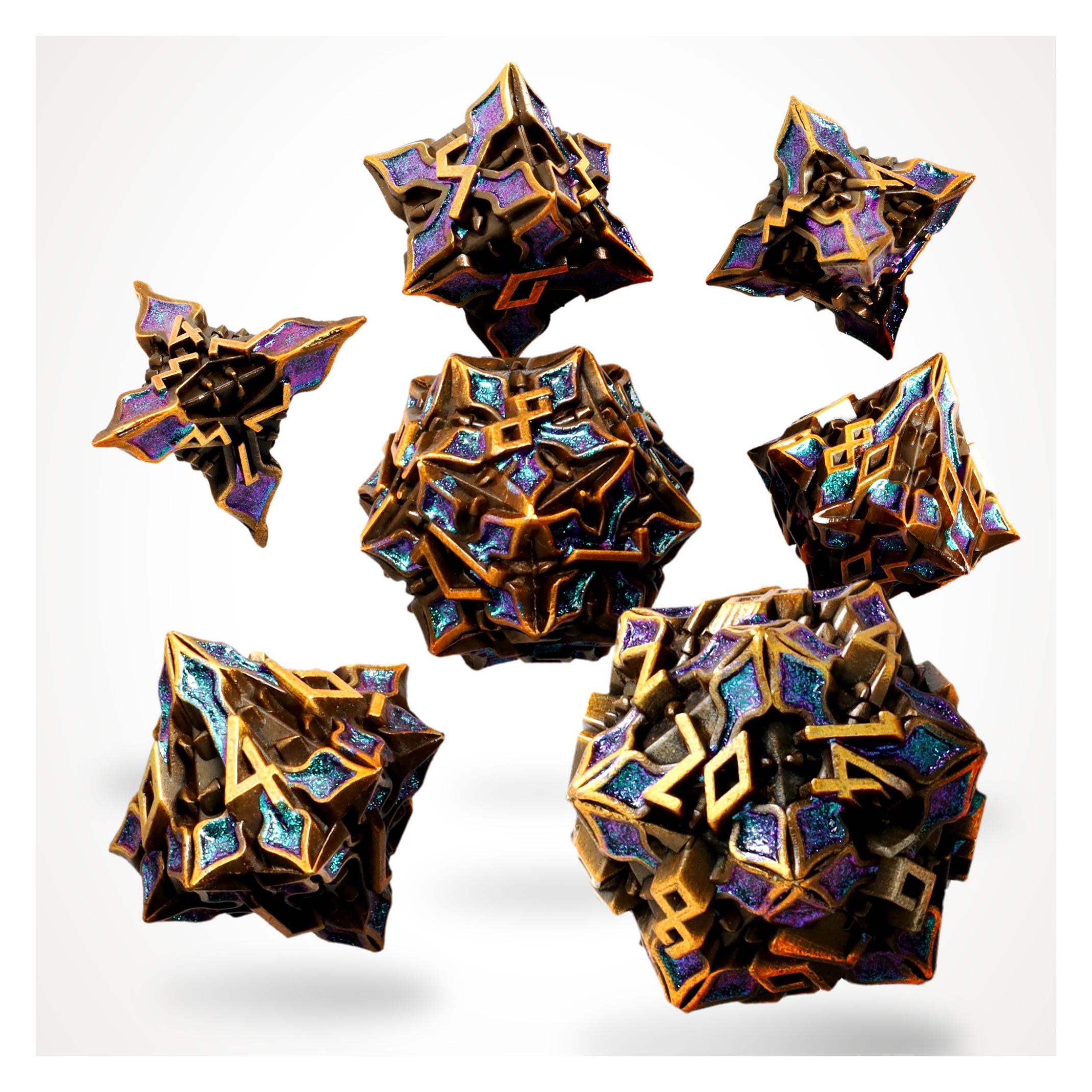 Glass Staff Celestial Alloy Metal RPG Dice Set (70382333)