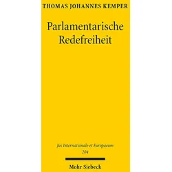 Kemper:Parlamentarische Redefreiheit, Fachbücher von Thomas Johannes Kemper