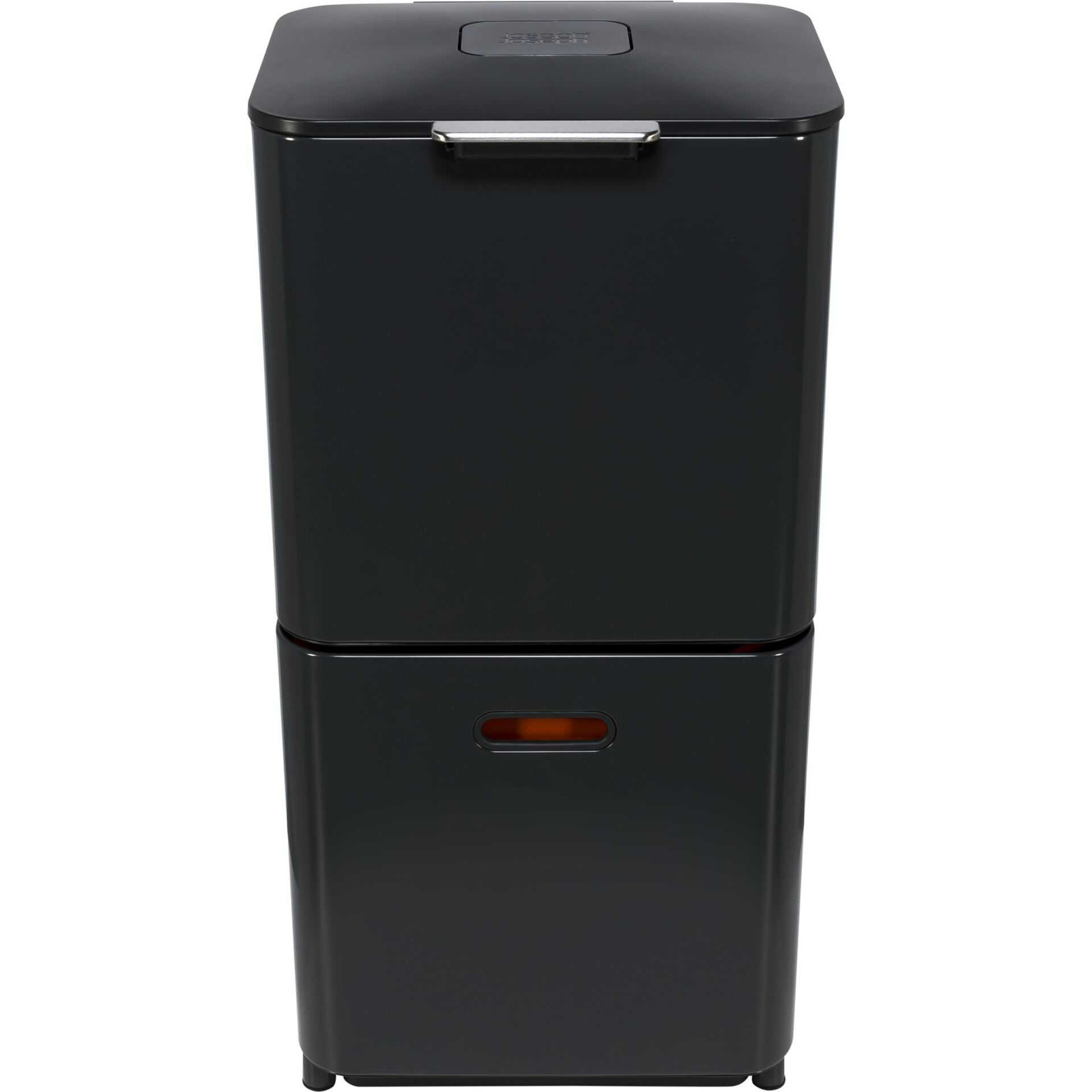 Joseph Joseph IntelligentWaste Totem Max 60 Vuilnisbak met geïntegreerde recyclingunit en biomüllbak, 60 liter, grafietgrijs
