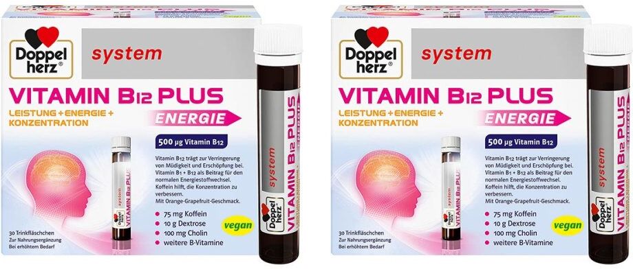 Doppelherz Vitamin B12 Plus System Trinkampullen 2x30X25ml