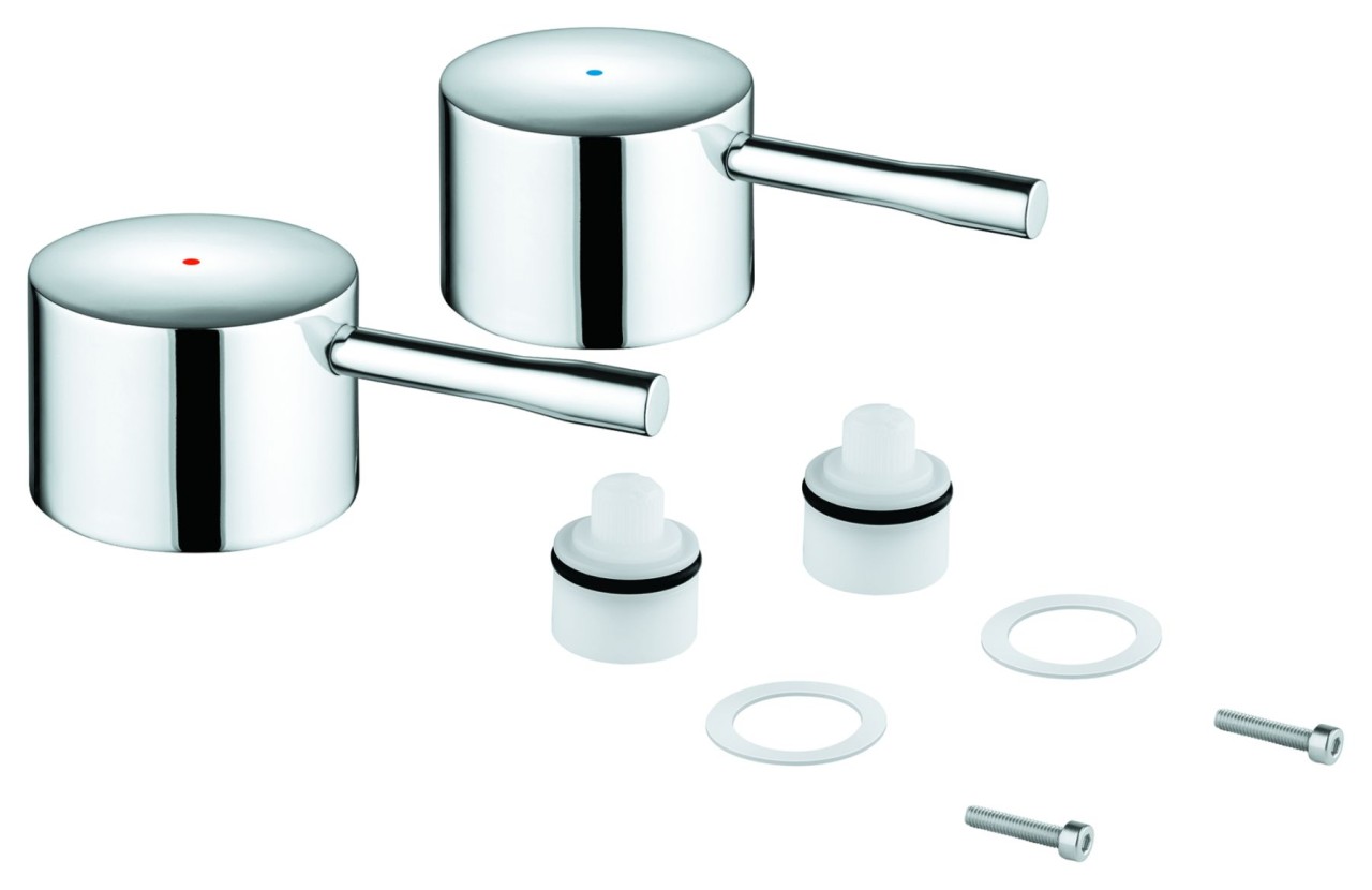 GROHE Griffpaar 48330 Essence Markierung blau/rot cool sunrise, 48330GL0 48330GL0