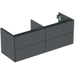 Geberit One Waschtisch-Unterschrank 505266008 133,2x50,4x47cm, 4 Schubladen, mattschwarz