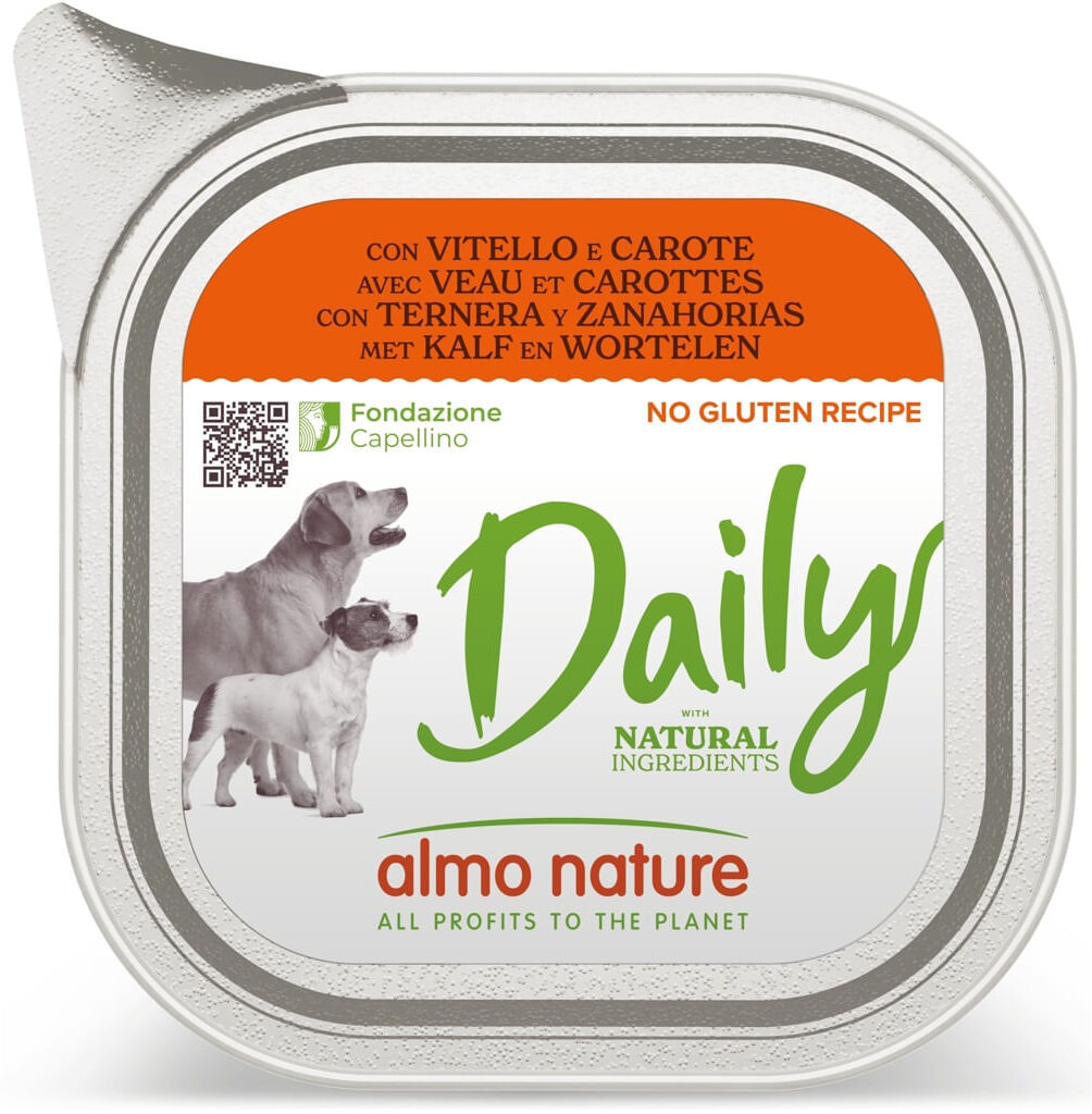 Almo Nature Daily Dog Vaschetta Multipack 32x100G VITELLO E CAROTE