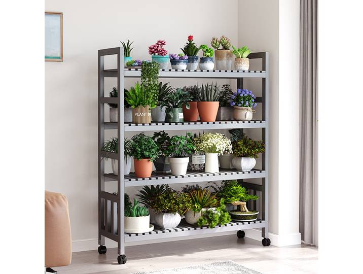 Support mobile pour plantes à roulettes, étagère pour plantes d'intérieur et d'extérieur, support pour pots pour balcon, patio, jardin, salon
