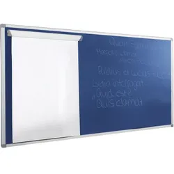 Wandtafel "Edge-Line Blue & Black", Premium Stahlemaille