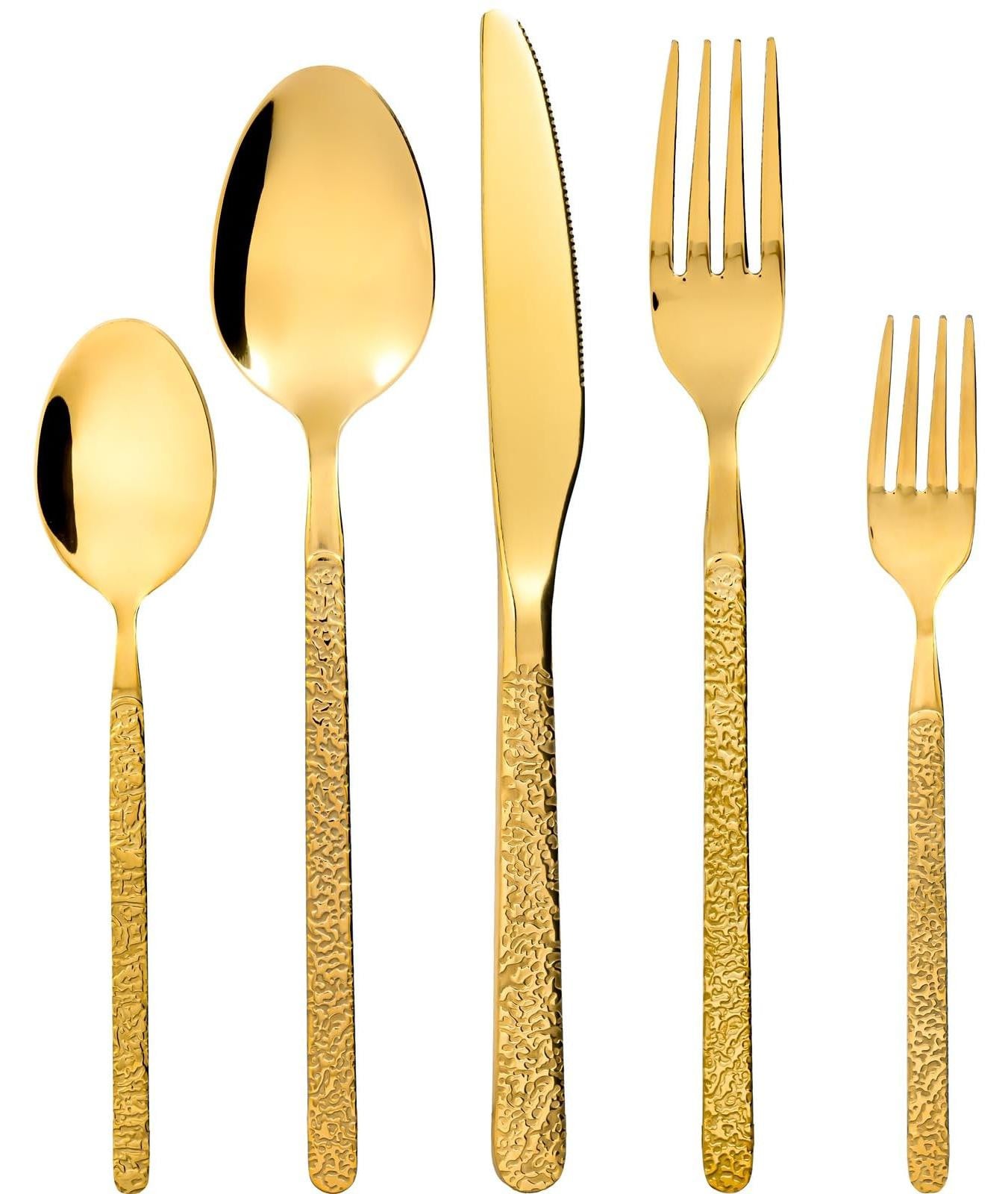 Gouden bestekset voor 12 personen, 60 delen