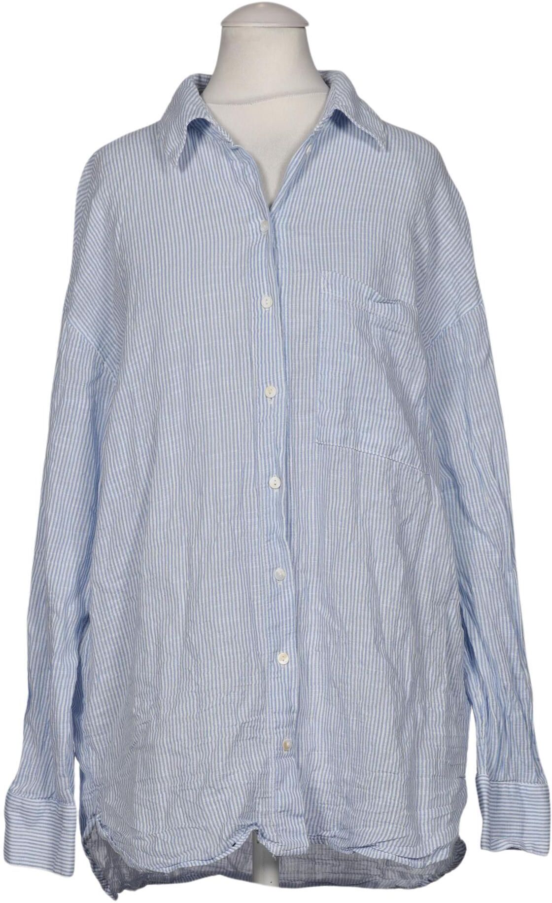 Stradivarius Damen Bluse, Hellblau, Gr. S, Baumwolle - Second Hand