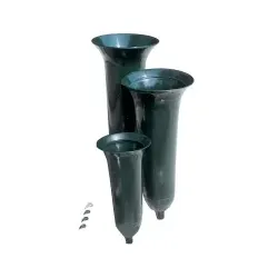 Geli Grabvase   Kunststoff, dunkelgrün, 42cm