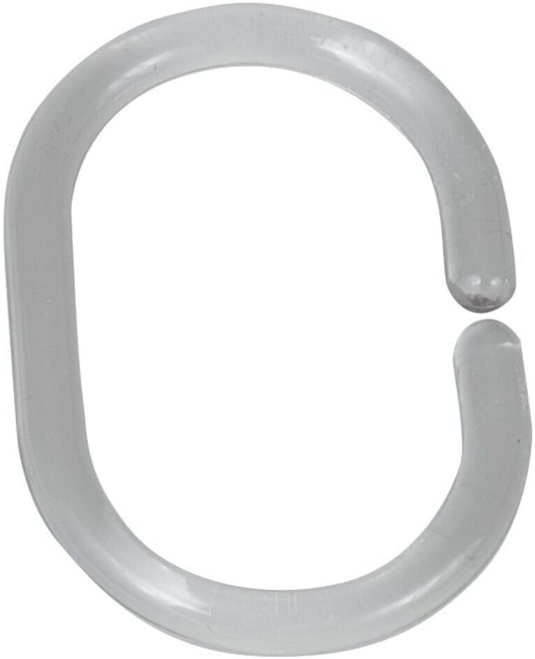 WENKO Duschvorhang-Ringe transparent,12-er Set (19190100)