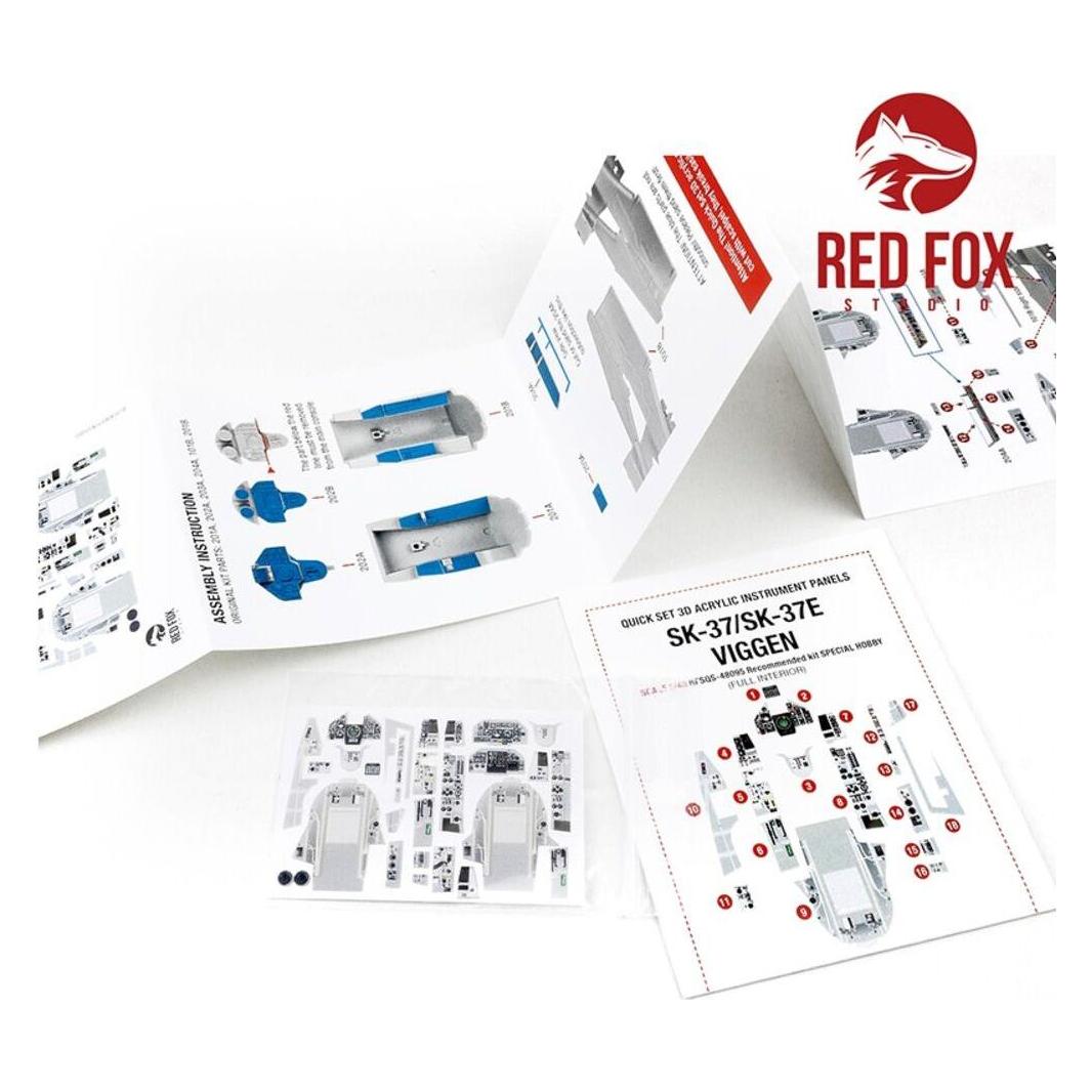 Red Fox Saab SK-37/SK-37E Viggen (for Special Hobby kit) (RFSQS-48095)