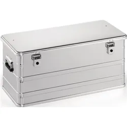HP Autozubehör, Lagerbehälter, Aluminiumbox L782xB385xH367mm 91 l mit Klapphebelverschlüssen mit Bohrungen