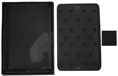 Uplift Treasures Double Layer Cat Litter Catcher Mat black