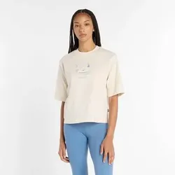 NEW BALANCE Damen Shirt Apres Run Bath T-Shirt, Größe S in Weiß 53928