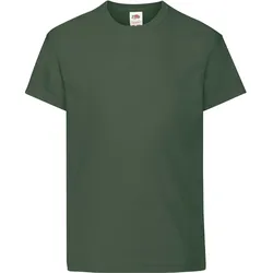 KIDS ORIGINAL T - leichtes Rundhalsausschnitt T-Shirt für Kinder in versch. Farben und Größen, flaschengrün, 104