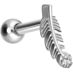 Titan Ohrpiercing mit Innengewinde FEDER
