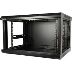 Televes 19" Rackschrank (6 HE, 19 Zoll Rack), Serverschrank, Schwarz