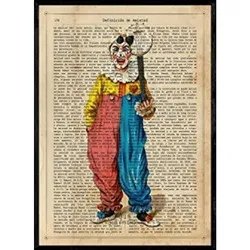 POSTER Clowns. Richard Blatt A4 Rahmenlos