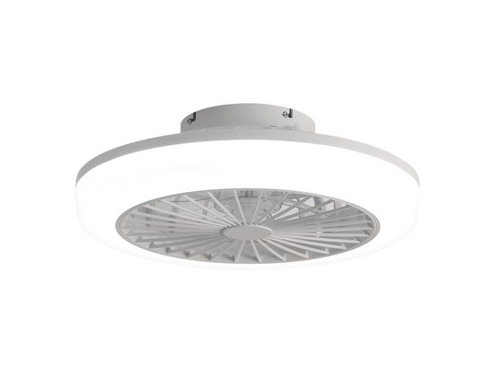 ComfortXL Deckenventilator De-16360 46 cm blattlos & dimmbar Weiß, Kunststoff, LED integrated, 45.7x14.5x45.7 cm, Lampen & Leuchten, Innenbeleuchtung, Deckenleuchten, Deckenleuchten