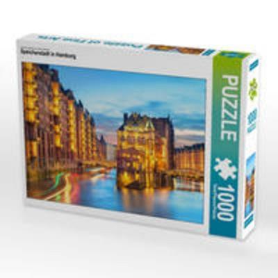 CALVENDO Puzzle Speicherstadt in Hamburg 1000 Teile Puzzle quer | 1000 Teile Lege-Größe 64 × 48 cm Foto-Puzzle für glückliche Stunden