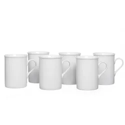Ritzenhoff & Breker 78169 Kaffeebecher Bianco - 300ml, Porzellan, weiß, 6 Stück