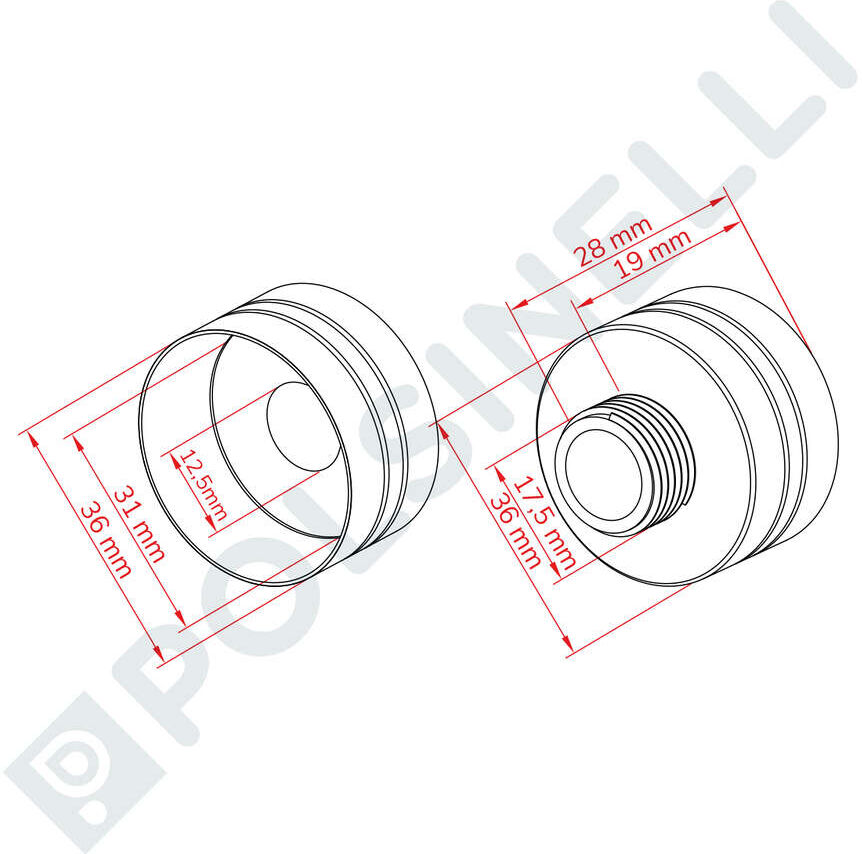 Polsinelli Verrou boucheuse ECO et Roue bouchon couronne - ∅ 29