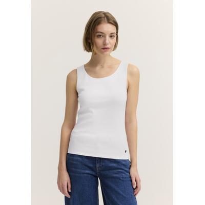 Tanktop BUGATTI "Modern Fit", Damen, Gr. XXL, weiß (10, weiß), Tops Tanktop