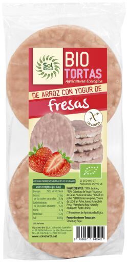 Sol Natural Tortias Joghurt mit Erdbeere 6 Einheiten 100 gr 100 gr