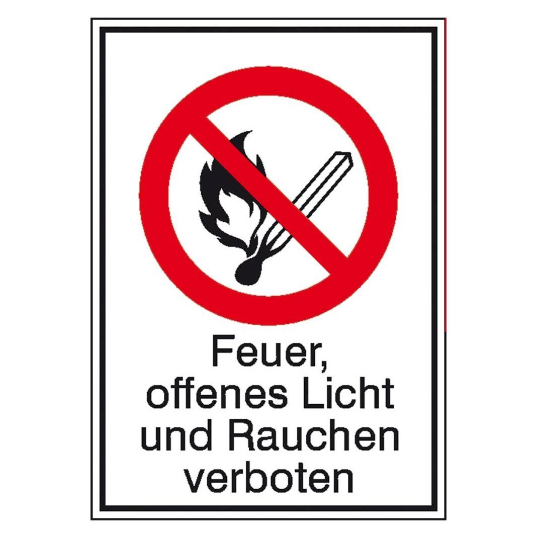 SafetyMarking VerbotsKombischild Feuer offenes Licht und en verboten (11.1104)