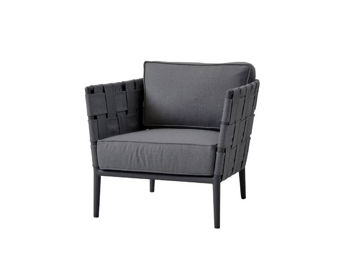 Cane-line Conic loungestoel Grey, incl. kussens