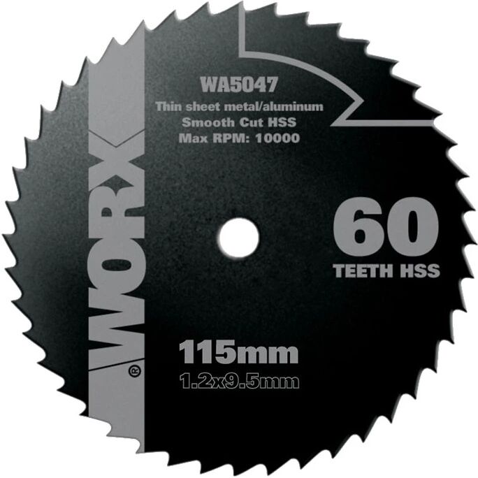 Worx DISCO DA TAGLIO UNIV. HSS 60 DENTI 115MM