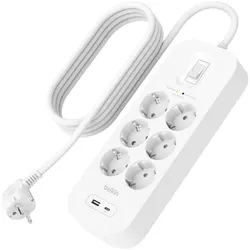 Belkin, Steckdosenleiste, Surgemaster Überspannungsschutz (6x, 2 m)