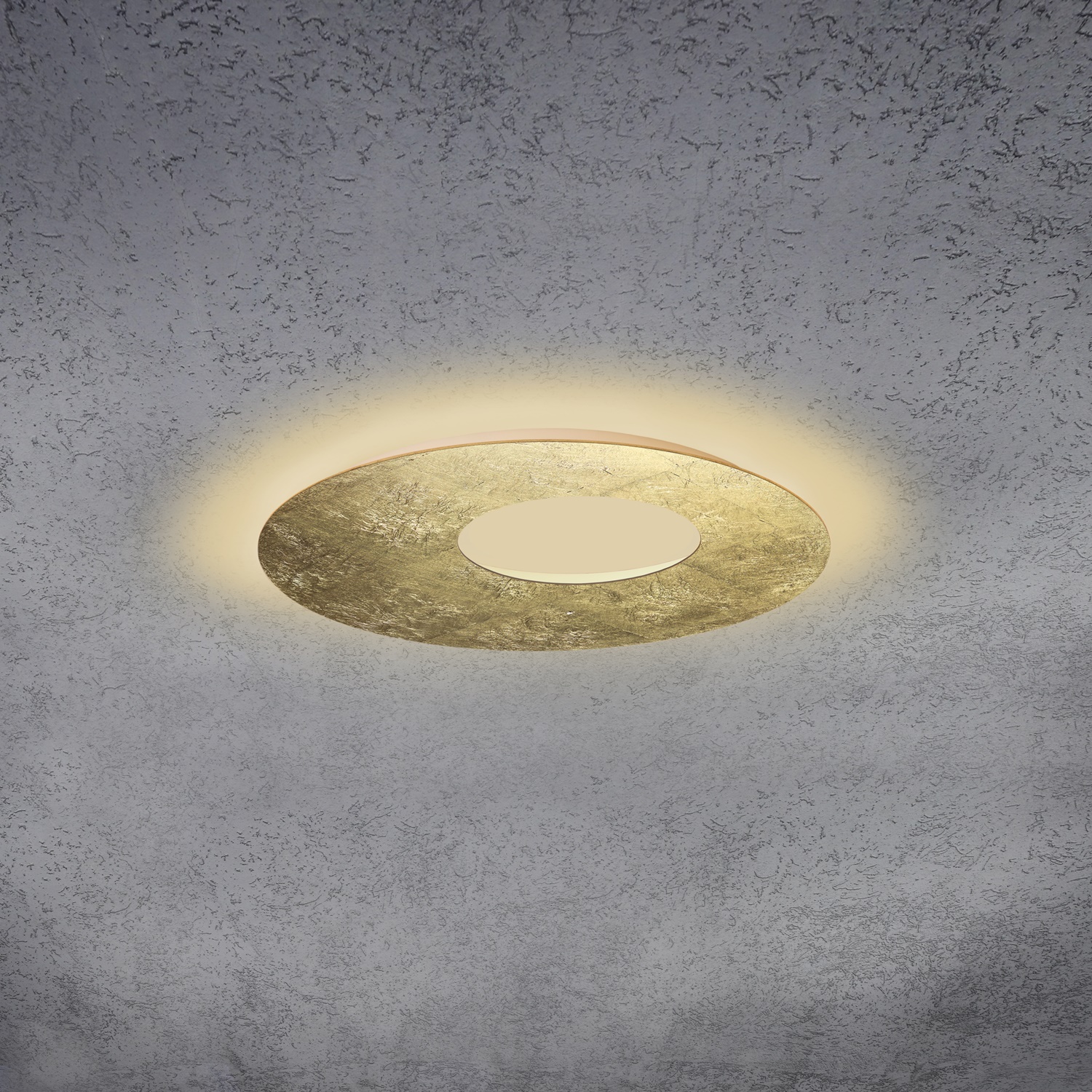 Escale LED-Wand-/Deckenleuchte BLADE OPEN 59cm Blattgold 90180309 4011895492609
