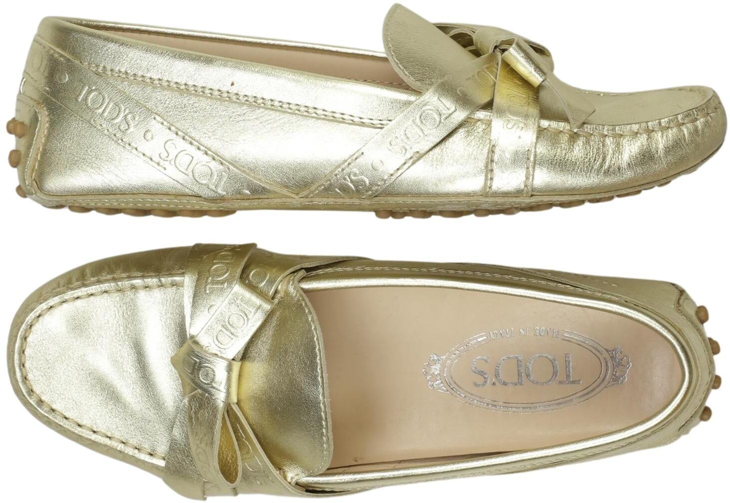 Tod's Damen Halbschuh, Gold, Gr. EU 36.5, Leder - Second Hand