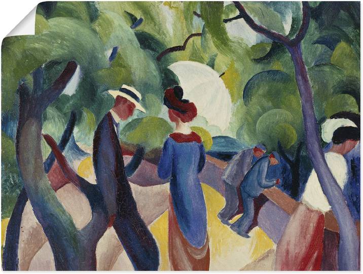 Wandbild ARTLAND Promenade. 1913 , bunt (farbe bild(er): bunt), B:40cm H:30cm, Bilder, Wandbild, als Leinwandbild, Poster in verschied. Grössen