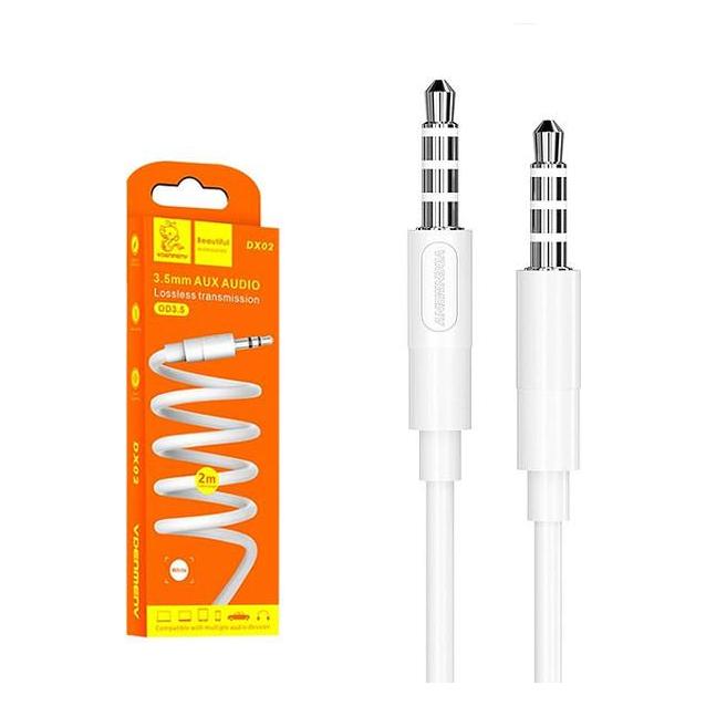 Denmen 3,5-Zoll-Stereokabel (Buchse auf Buchse), weiss, 2 m, DX02 (2 m) (43476916)
