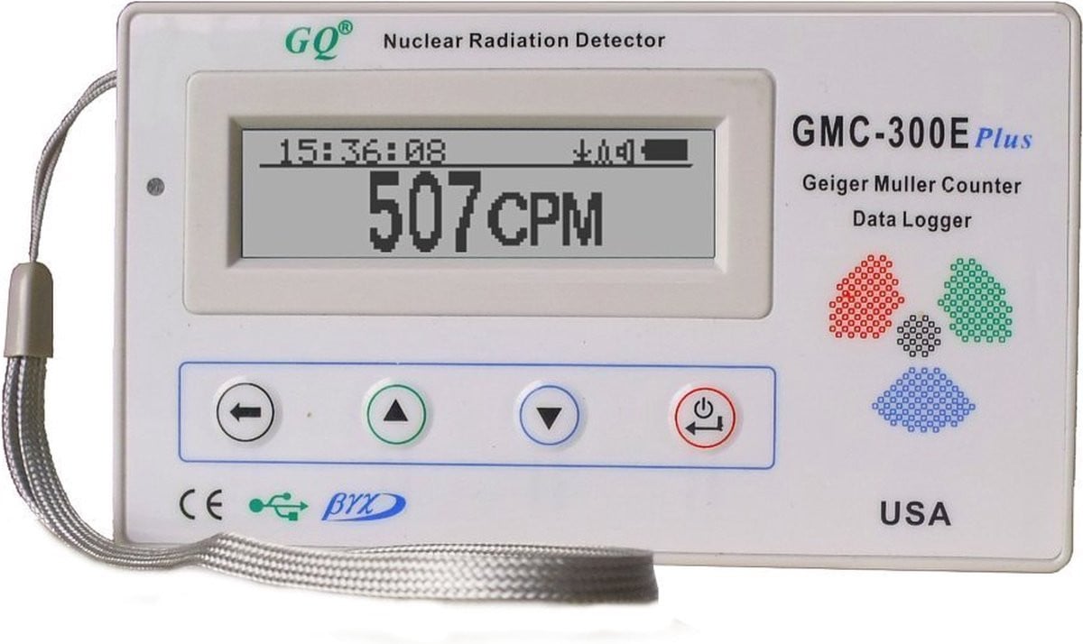 Geiger Müller Stralingsdetector – Handheld Dosimeter voor Beta, Gamma en Röntgenstraling, Wit