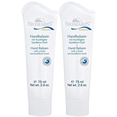 Biomaris Handbalsam nature mit Sanddorn-Duft 2x 2x75 ml Balsam