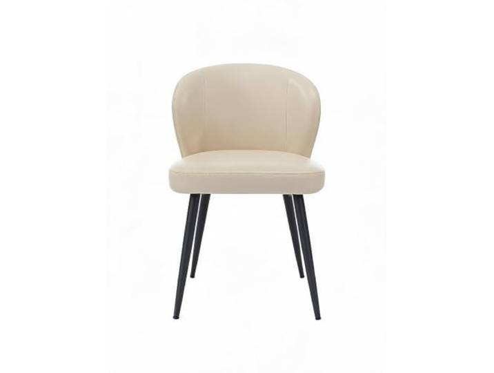 GarveeHome 4er-Set Esszimmerstühle Mit Kunstleder Ergonomisch Gepolstert 120 kg Tragkraft Beige
