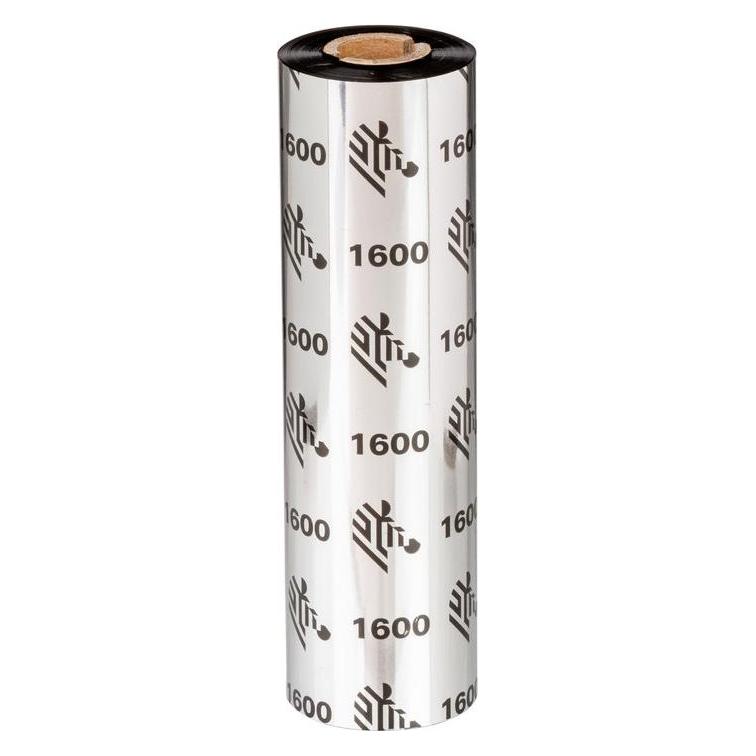 Zebra 1600 Wax (11 cm, Schwarz) (01600BK11045)