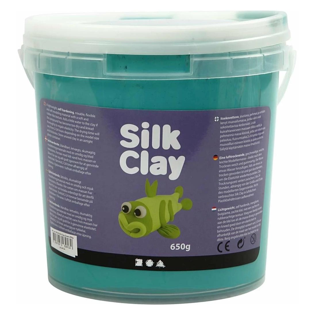 Creativ Company Modelliermasse Silk Clay 650 g, Grün (79129)