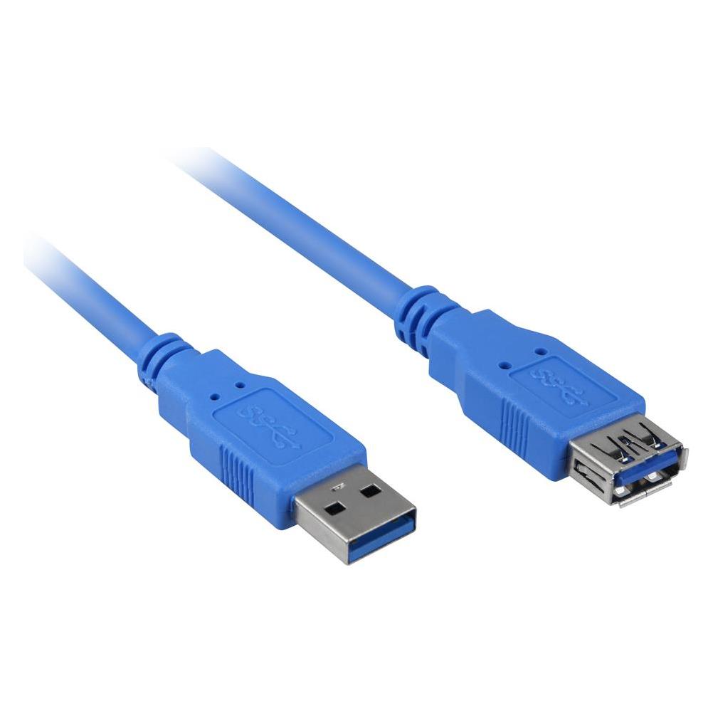 Sharkoon USB 3.0 Verlängerungskabel (3 m, USB 3.2 Gen 1) (4044951010899)